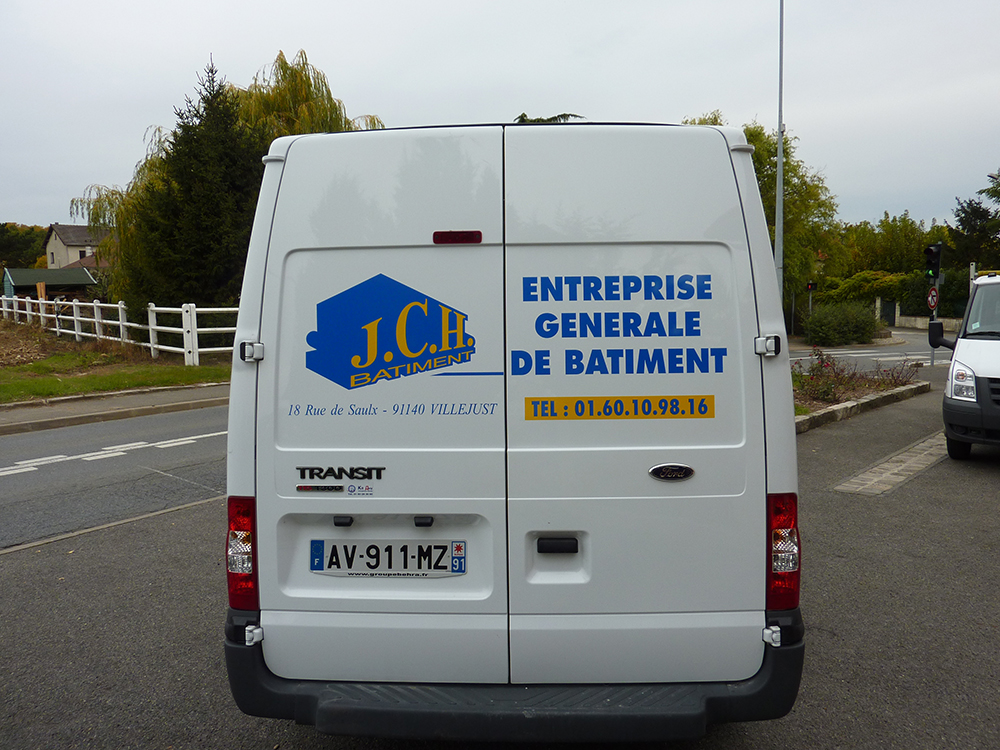 Stickers marquage publicitaire Ford transit
